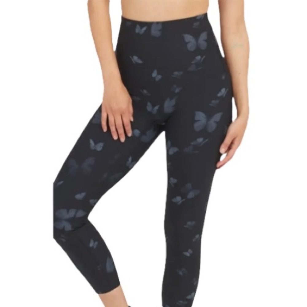 SPANX BootyBoost 7/8 Leggings Mid-Blue Butterfly size 3X